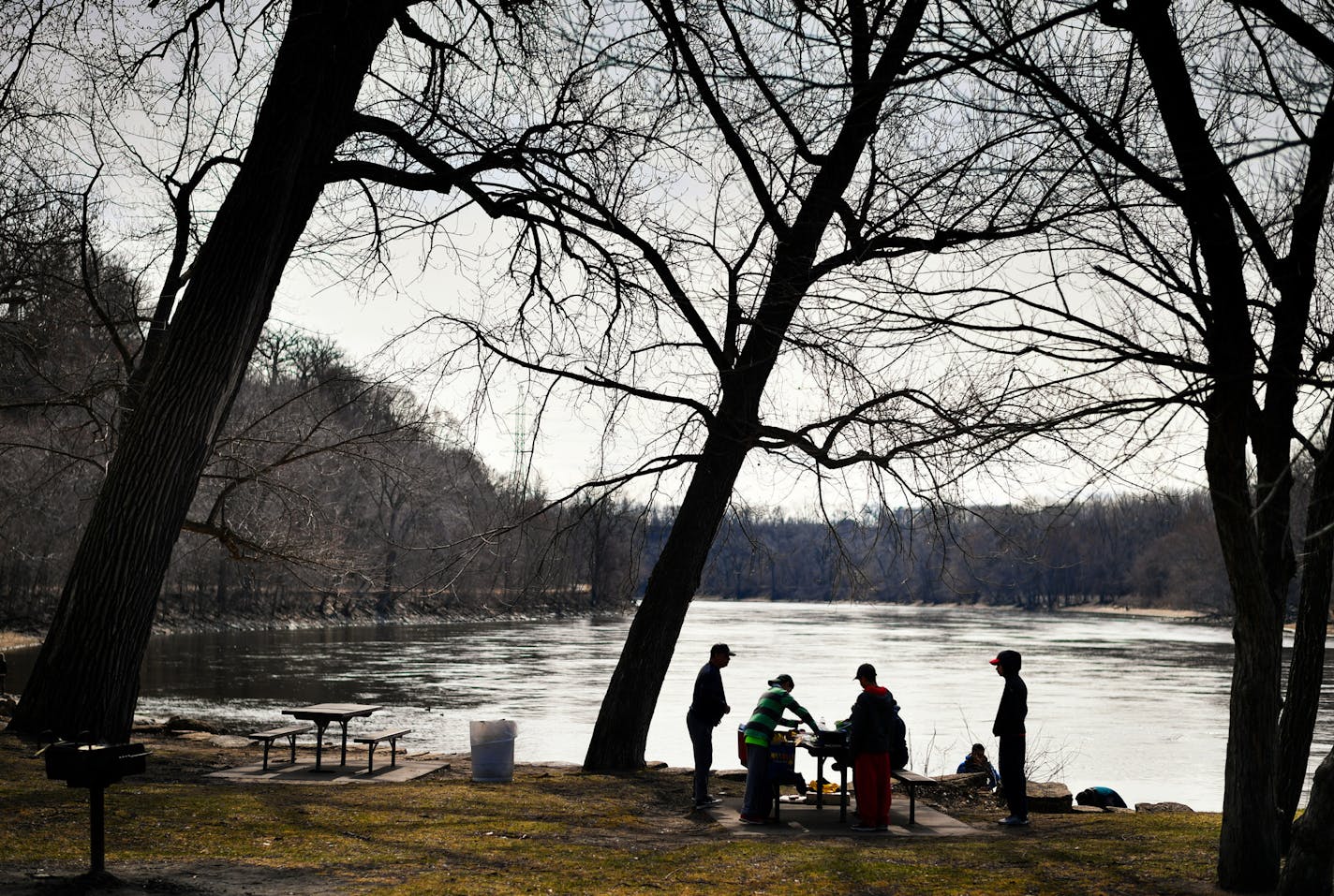 A family picnicked along the banks of the Mississippi in Hidden Falls Regional Park, St. Paul. ] GLEN STUBBE &#x2022; glen.stubbe@startribune.com Friday, March 31, 2017 To many Highland Park residents, one of the most attractive and exciting potential features of a redeveloped Ford site is the creation of a stream and the un-hiding of Hidden Falls as part of a new stormwater management system. It's all part of a new way of looking at stormwater. Once, the idea was to put it underground in sewers