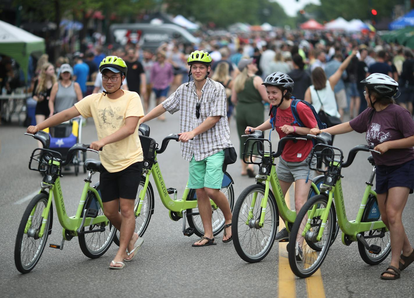 Lyndale Avenue was full bikes and people during Open Streets in June 2018.