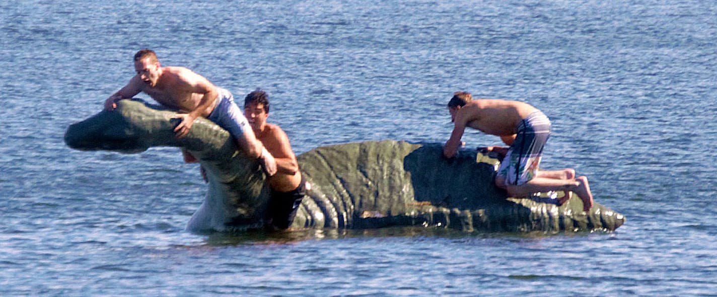 Folks at Lake Calhoun got cozy with Minne on Sunday. ] JEREMY J. HERNANDEZ, SPECIAL TO THE STAR TRIBUNE