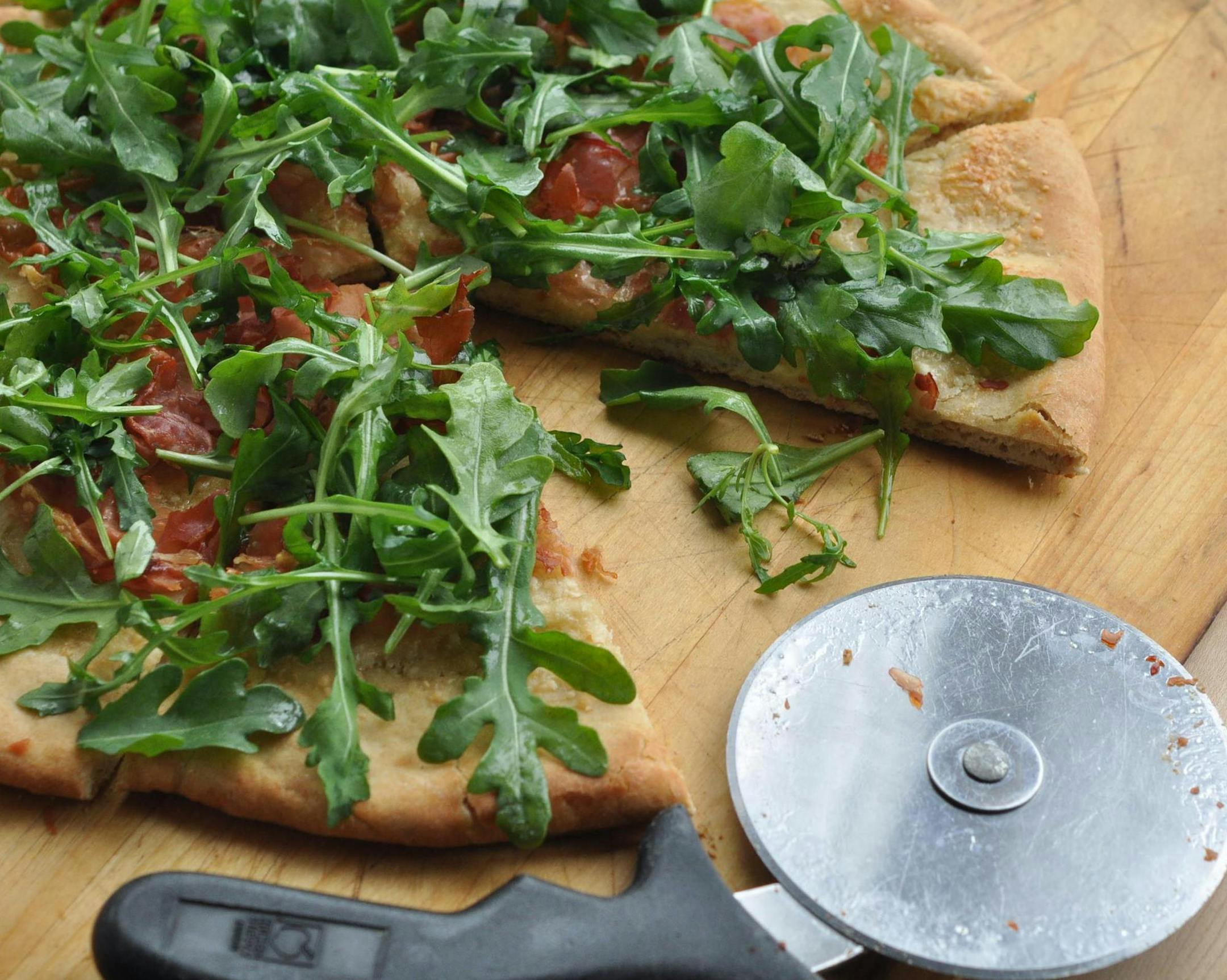 Proscuitto, Parmesan and Arugula Flatbread