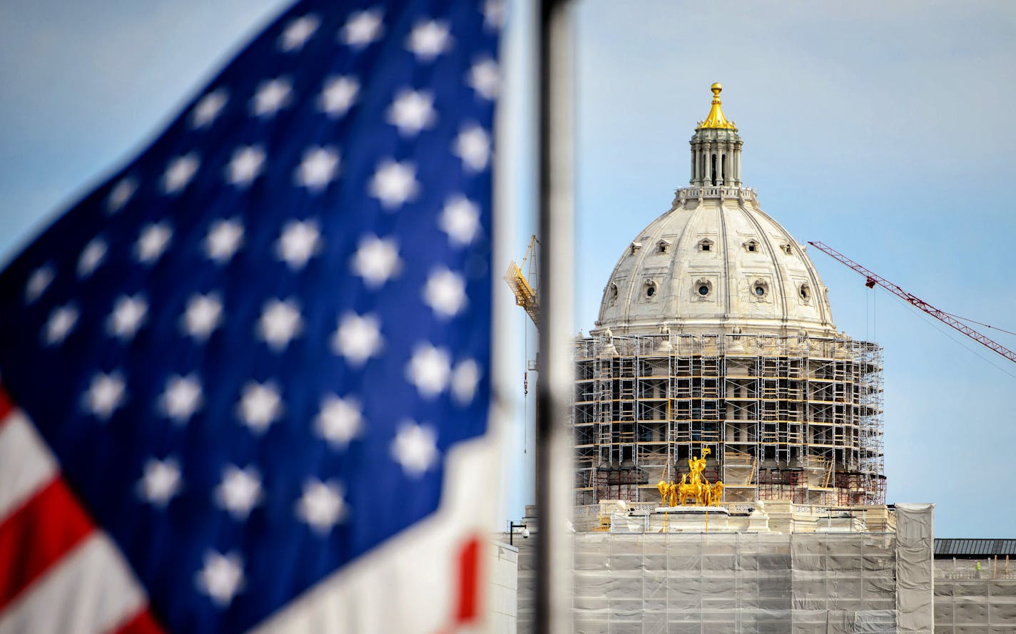 The Minnesota State Capitol is undergoing a major renovation and is now closed to the public. It is planned to reopen for the 2017 legislative season. ] GLEN STUBBE * gstubbe@startribune.com Monday, June 15, 2015 EDS, for use with any story on the Capitol building or State legislature.