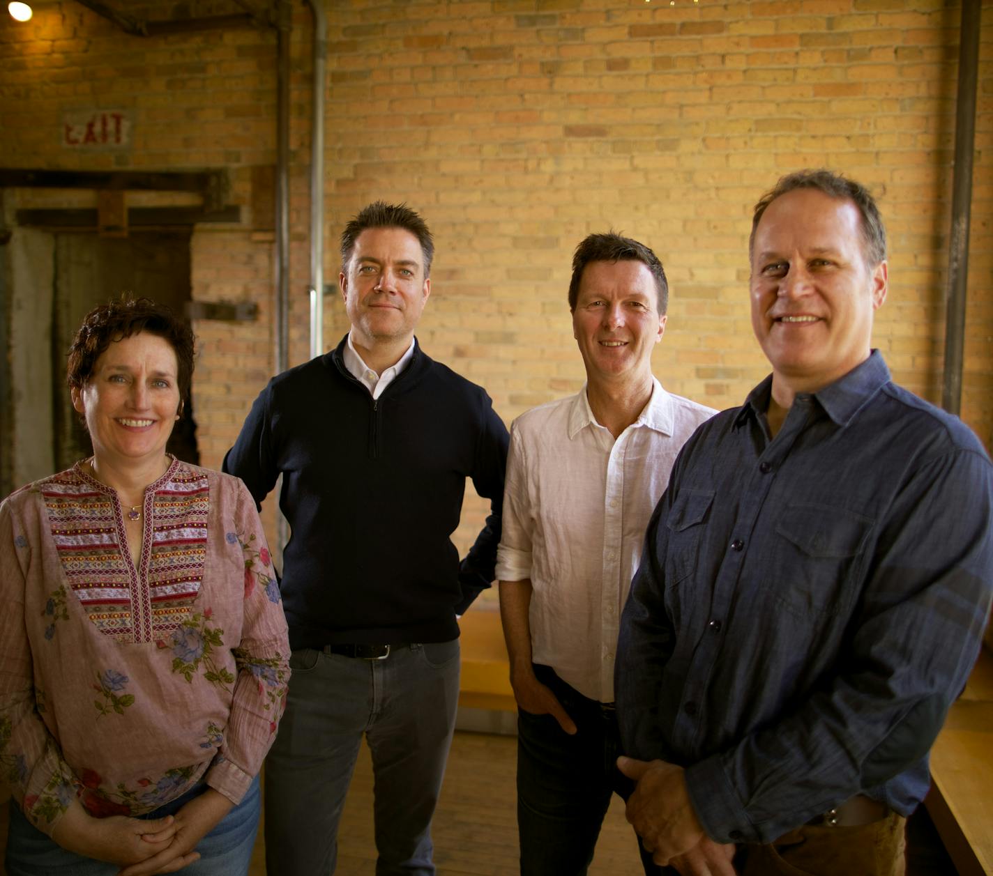 Friends Nora Schaper, Ward Johnson, Dion Hughes and Jay Schaper (left to right) founded HiBar.