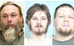 From left, Michael Hari, Joe Morris and Michael McWhorter have been in federal custody since March on charges out of both Illinois and Minnesota, whic