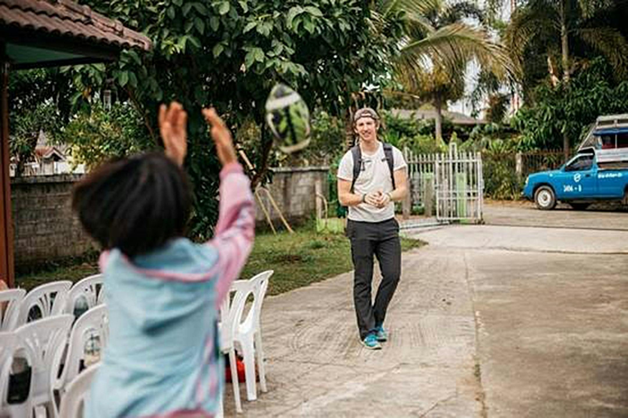 Photo courtesy of Jackson Erdmann. Erdmann traveled to Thailand, where he worked with children and did projecs like build a playground, clear land for houses, build a goat pasture and, of course, played with the kids.