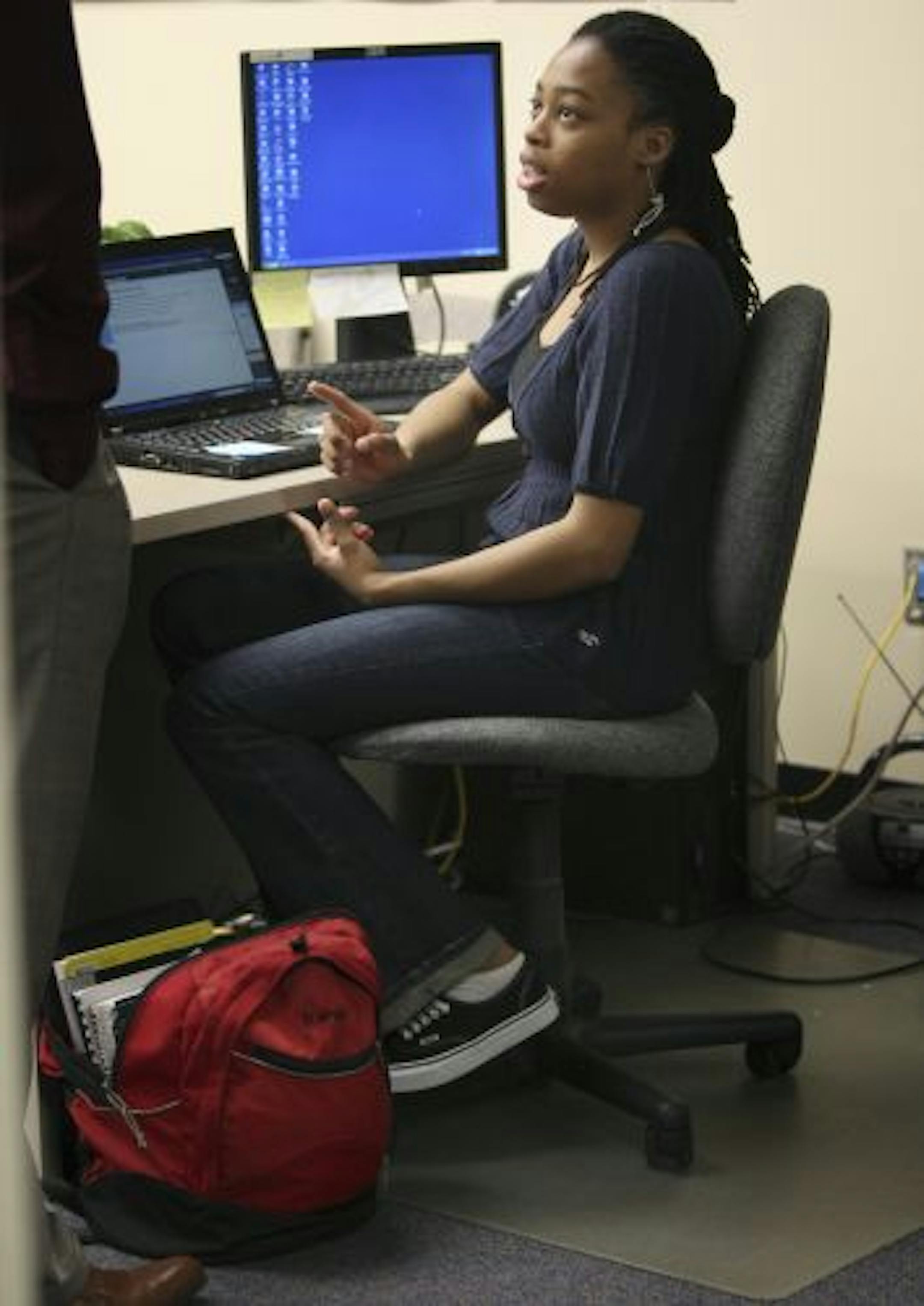 Marquita Walker attends Concordia University with the help of government grants and on-campus jobs but fears the grants will dry up.