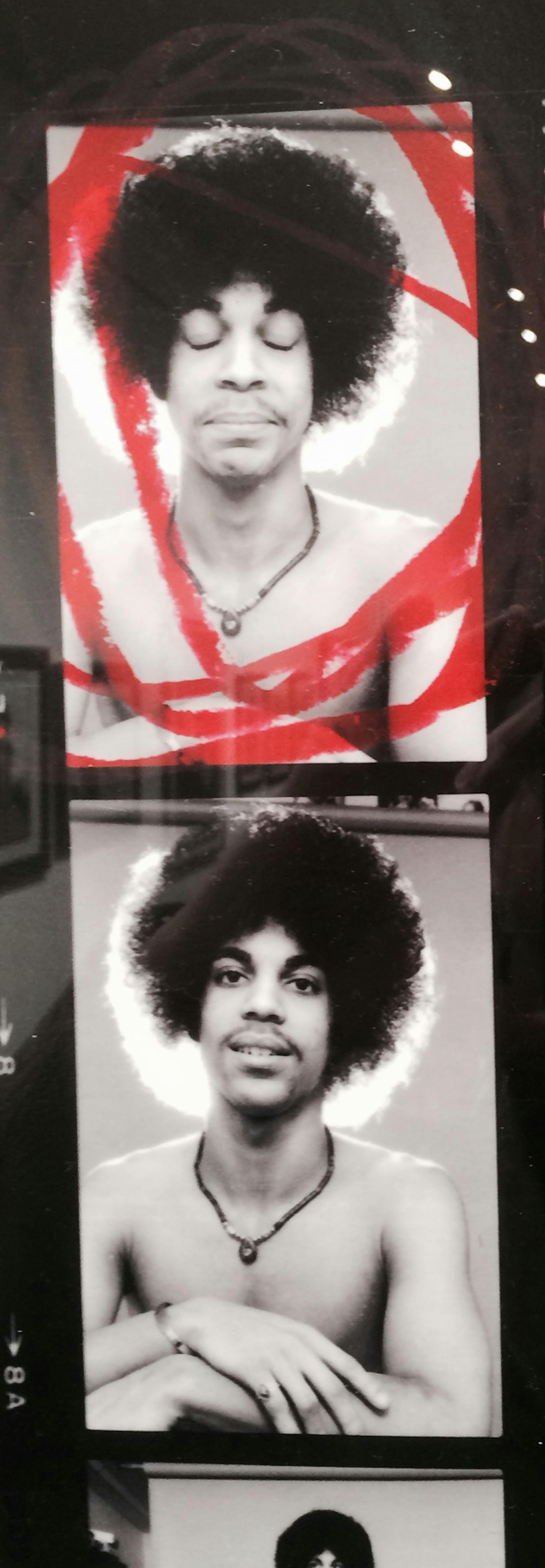 Robert Whitman's contact sheet with Prince photos