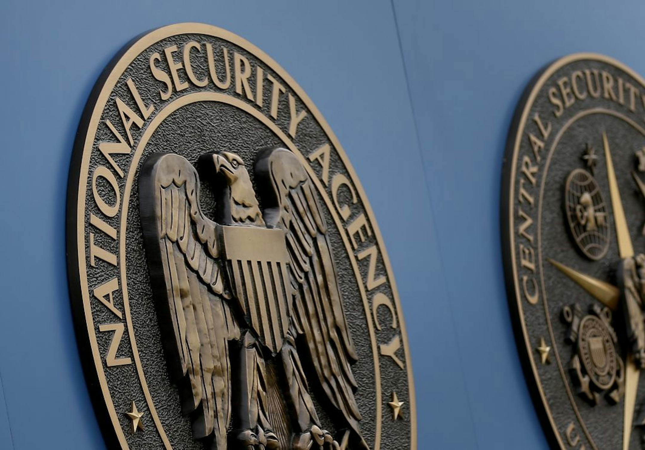 A sign outside the National Security Administration (NSA) campus on Thursday, June 6, 2013, in Fort Meade, Md.
