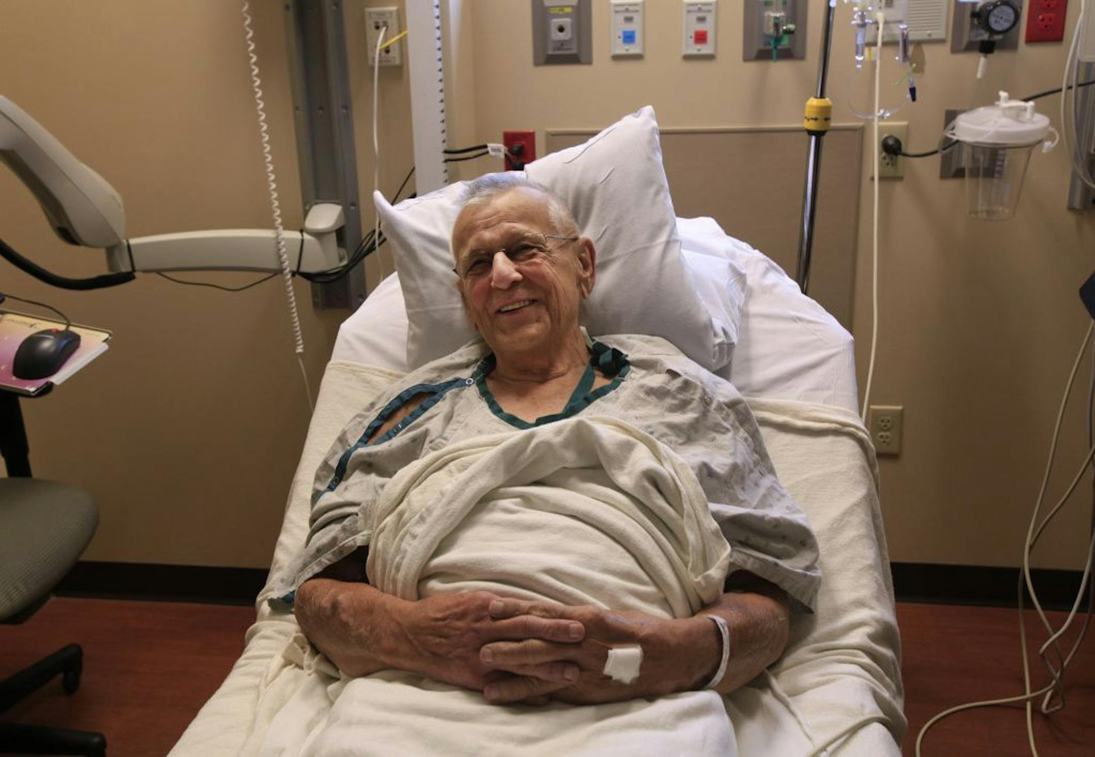 Francis Valek, of Farmington, was in good spirits before his surgery. The father of six and grandfather of 11 was diagnosed with heart disease about a year ago.