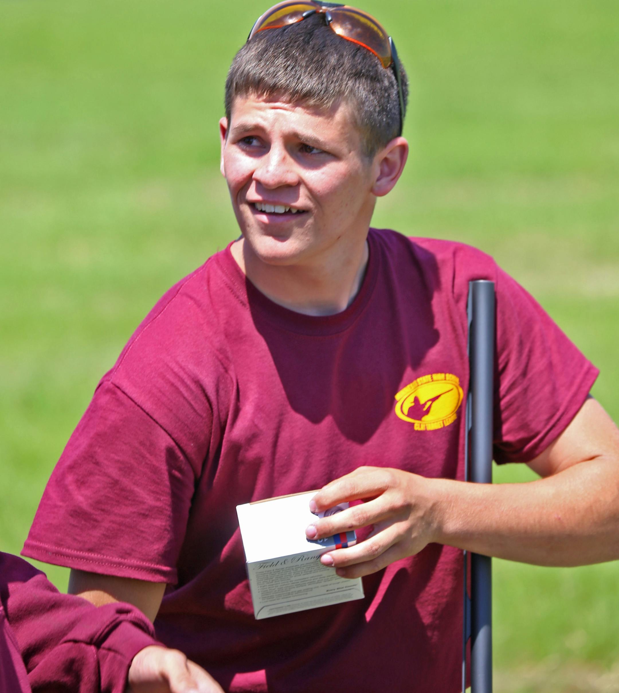 Tyler Gardner of Pillager, Minn., never shot trap before joining his high school clay target team last year. This year he's tied for 6th in the state among 6,100 high school shooters.