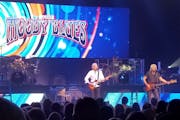 The Moody Blues perform Tuesday night at the Orpheum Theatre in Minneapolis.