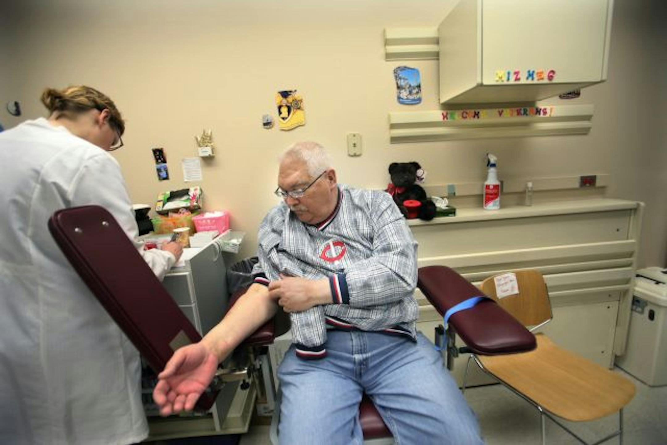 Vietnam veteran Jim Fiebke, of Rochester, comes to the Minneapolis VA medical center regularly for treatment of a rare form of cancer.