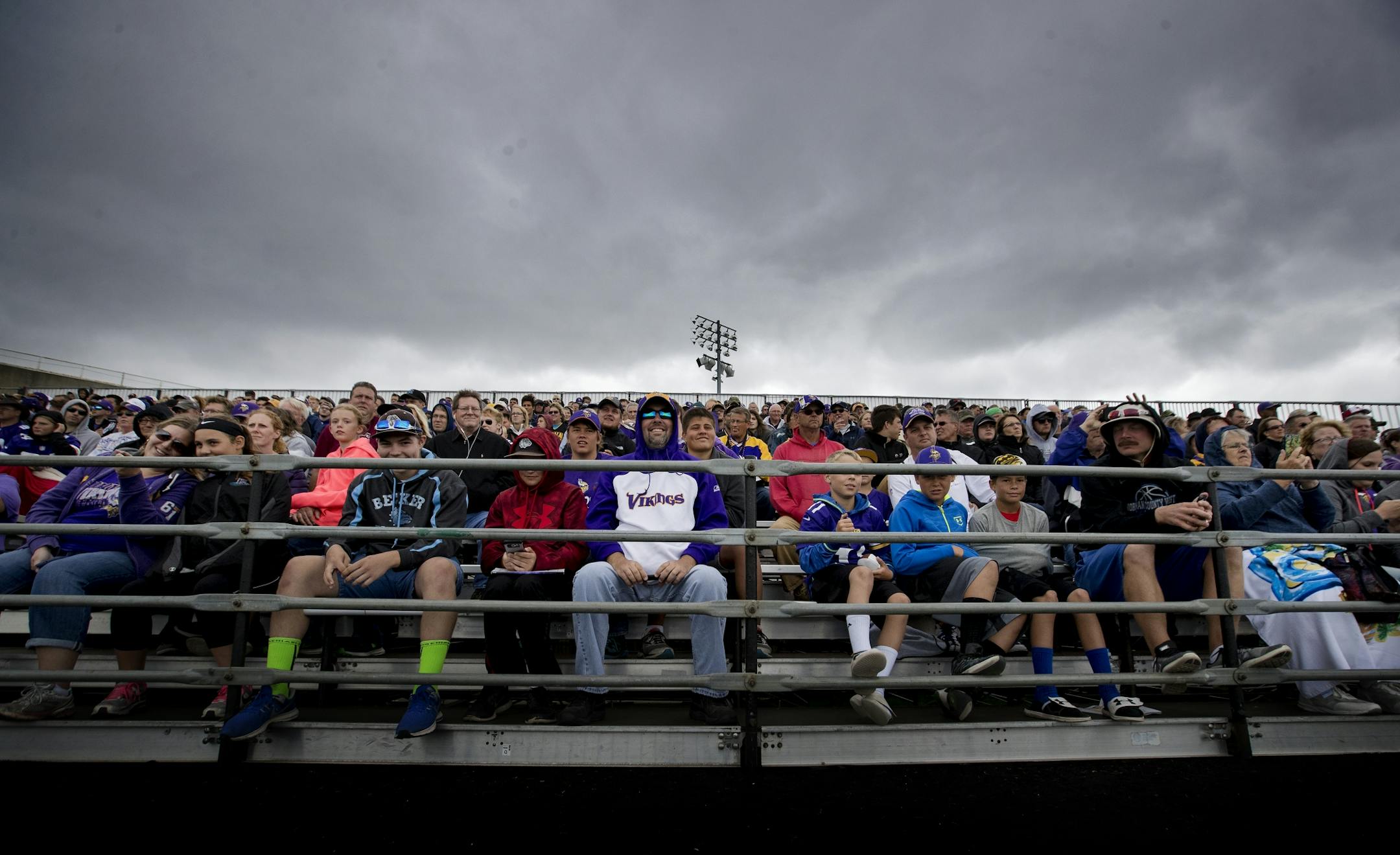Minnesota Vikings fans watched the afternoon practice.
