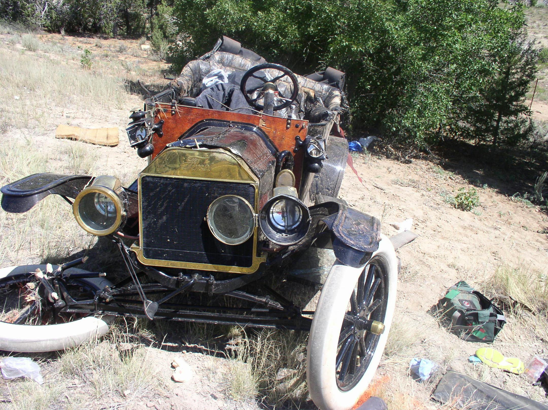This 1915 Model T traveling near Zion National Park in Utah overturned Friday, killing a woman from Minnesota and injuring three other people.