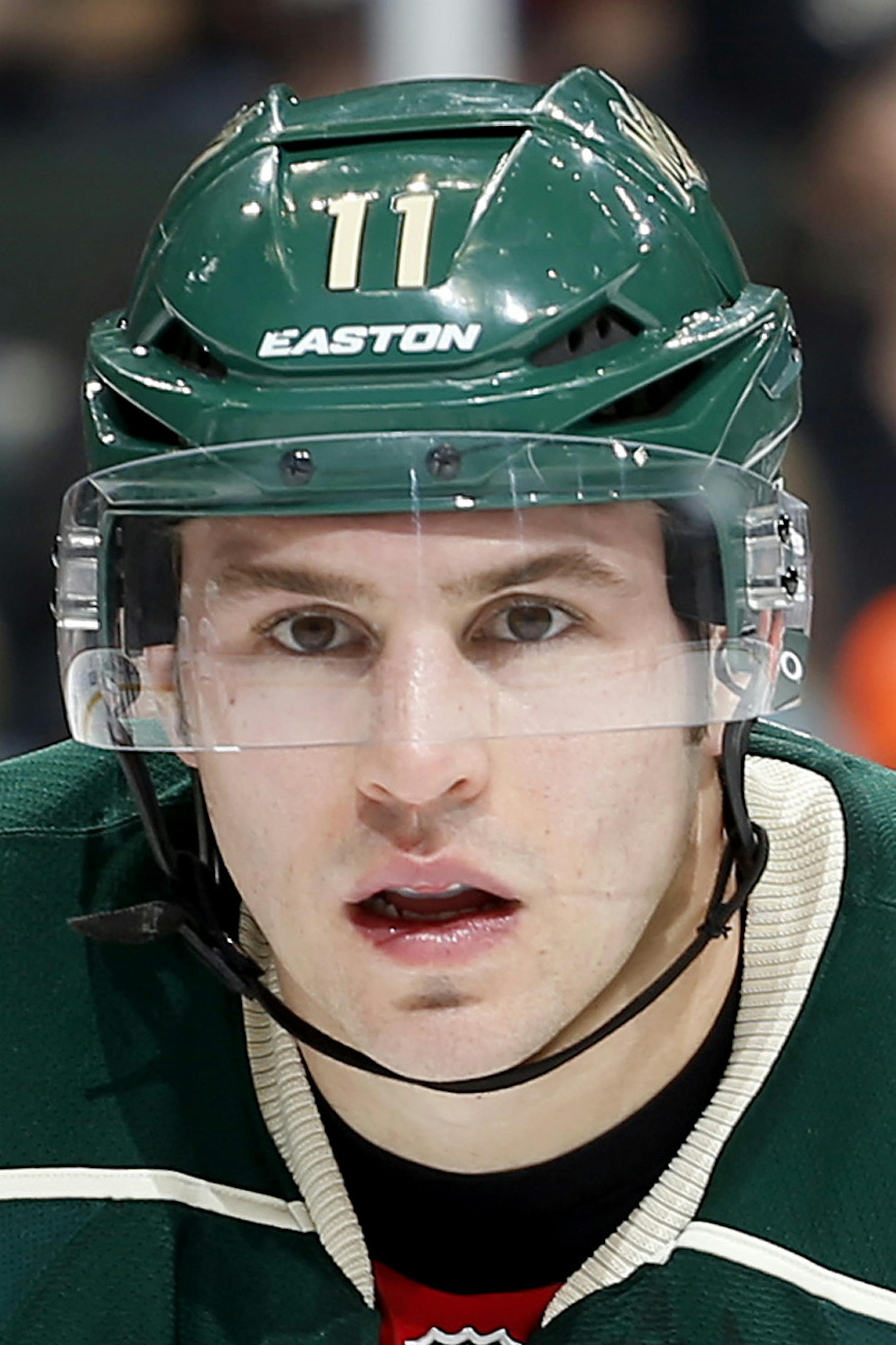 Zach Parise (11) of the Minnesota Wild. ] CARLOS GONZALEZ cgonzalez@startribune.com April 21, 2013, St. Paul, Minn., Xcel Energy Center, NHL, Minnesota Wild vs. Calgary Flames ORG XMIT: MIN1304241756420132