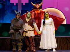 “Shrek the Musical,” the most recent show to have been staged at Bloomington’s Artistry, featured Kevin Brown Jr. as Donkey, Quinn Forrest Maste