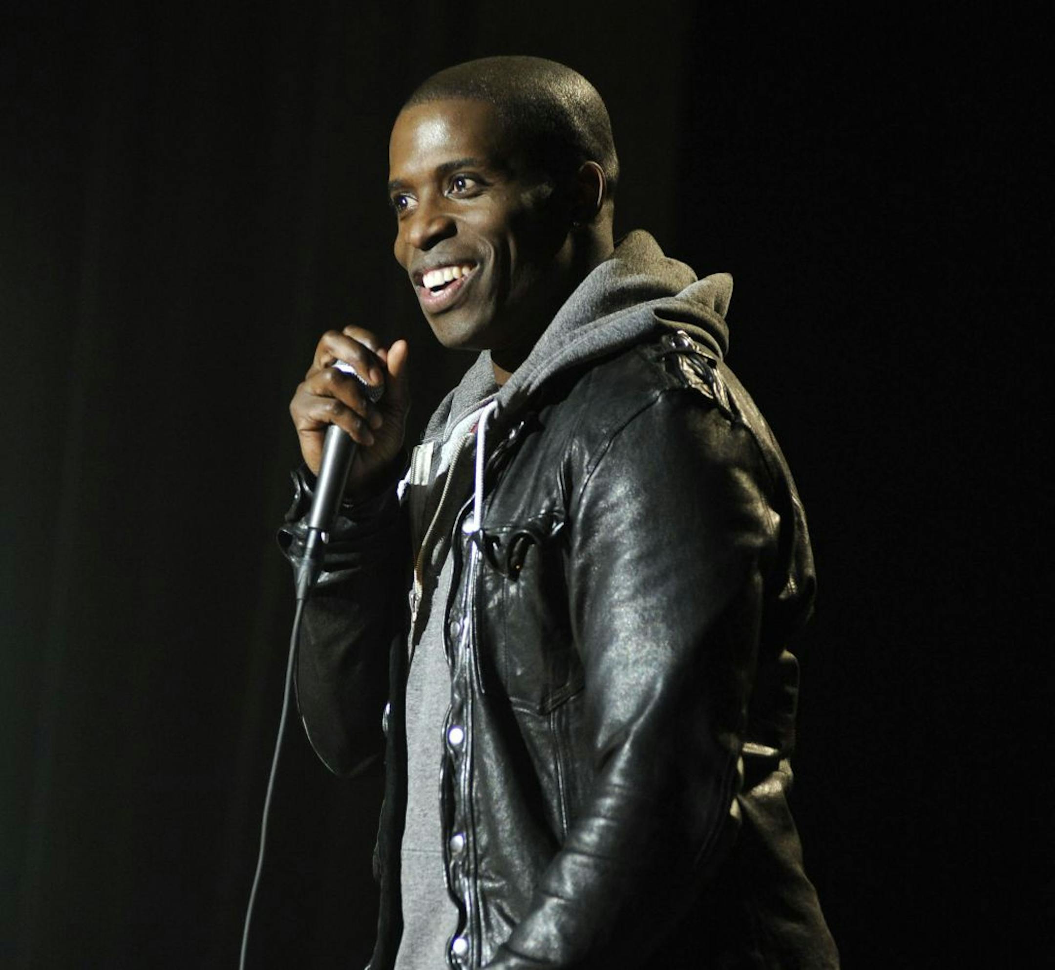 NEW YORK, NY - JANUARY 22: Comedian Godfrey pictured onstage during his concert at the Gramercy Theater on January 22, 2011 in New York City, NY. .