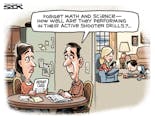 Sack cartoon: Forget report cards ...