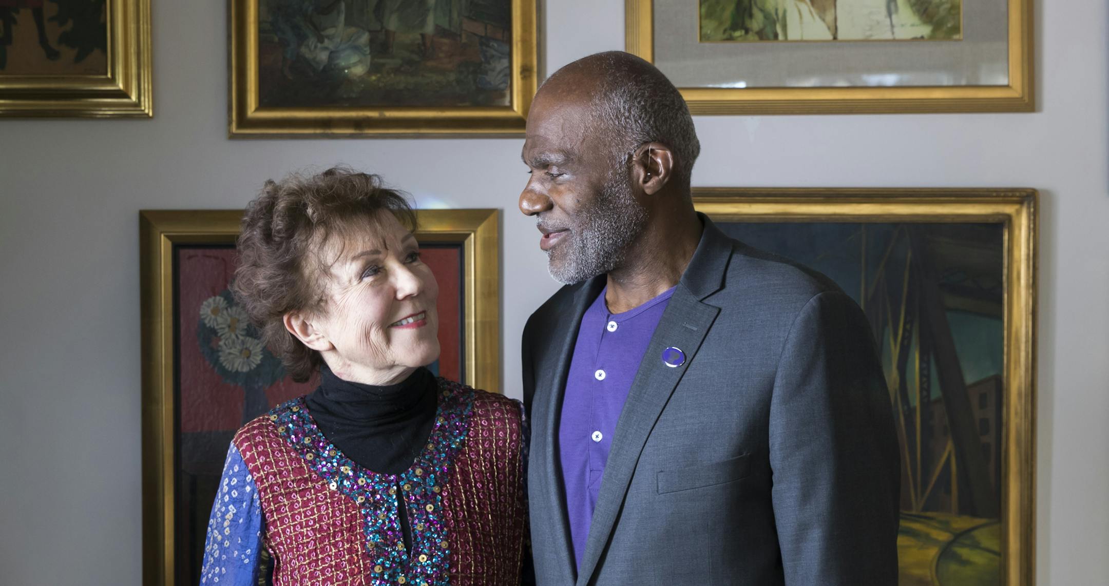 Diane and Alan Page stood in their home that is full of African American art, antiques and artifacts on Tuesday, December 19, 2017, in Minneapolis, Minn. Many of these items will be included in a exhibit called “Testify: Americana from Slavery to Today" that opens January 8 for a month at The Hennepin County Library. ] RENEE JONES SCHNEIDER • renee.jones@startribune.com