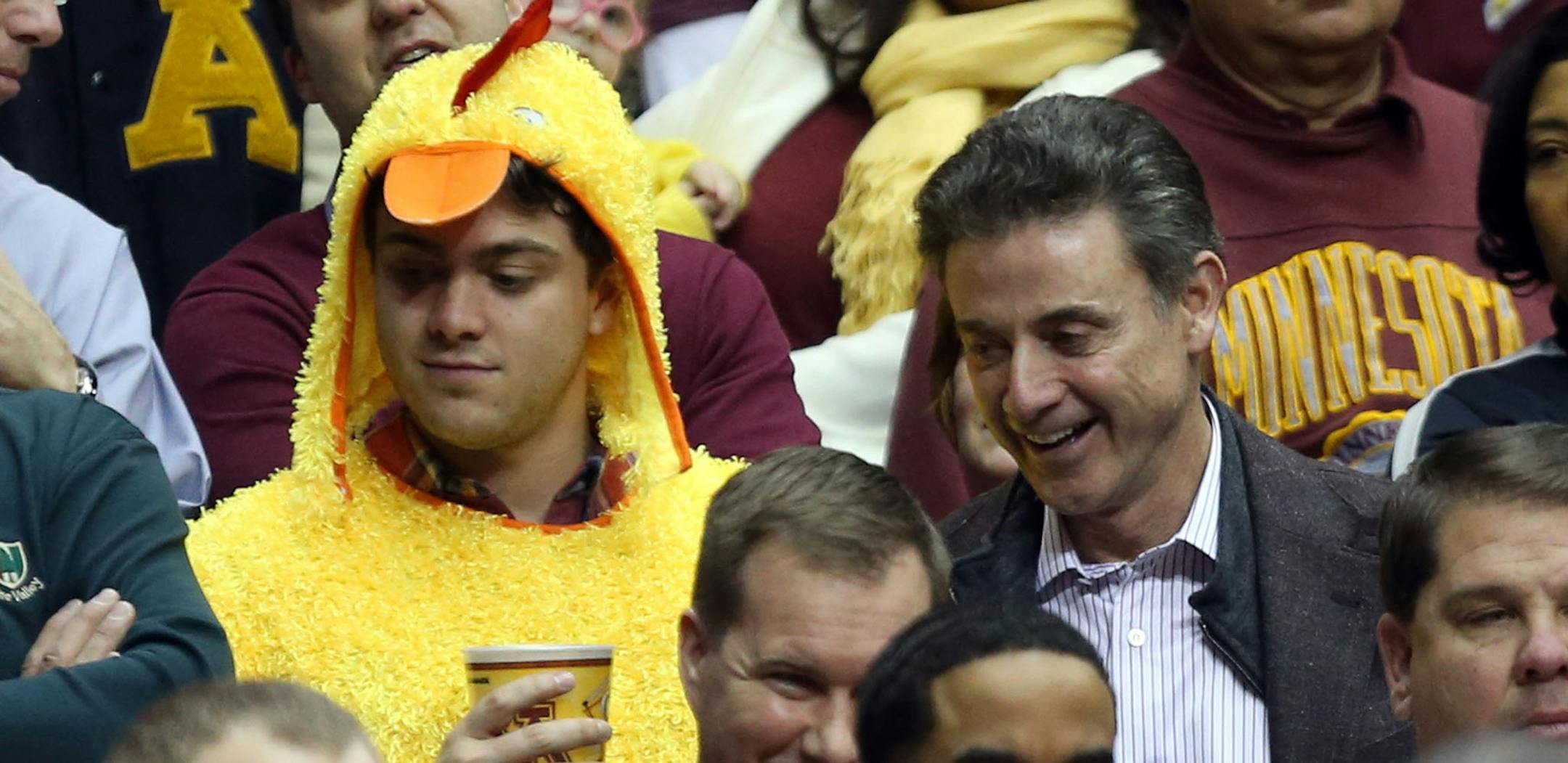 Ryan Pitino, sitting next to his famous father, Rick, became an honorary Barnyard animal on Saturday night.