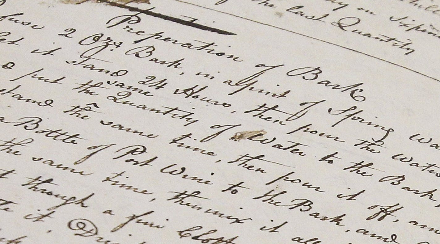 Charles Irvine's "Medical and Culinary Recipies (sic)" is a handwritten, 18th century work listing ways that his ill patients can utilize natural elements found in the wilderness to cure different ailments and diseases. ] Timothy Nwachukwu &#x2022; timothy.nwachukwu@startribune.com The University of Minnesota Wangensteen Historical Library of Biology and Medicine hosts an exhibit with an array of recepies and concoctions to remedy ailments on Wednesday, August 10, 2016.