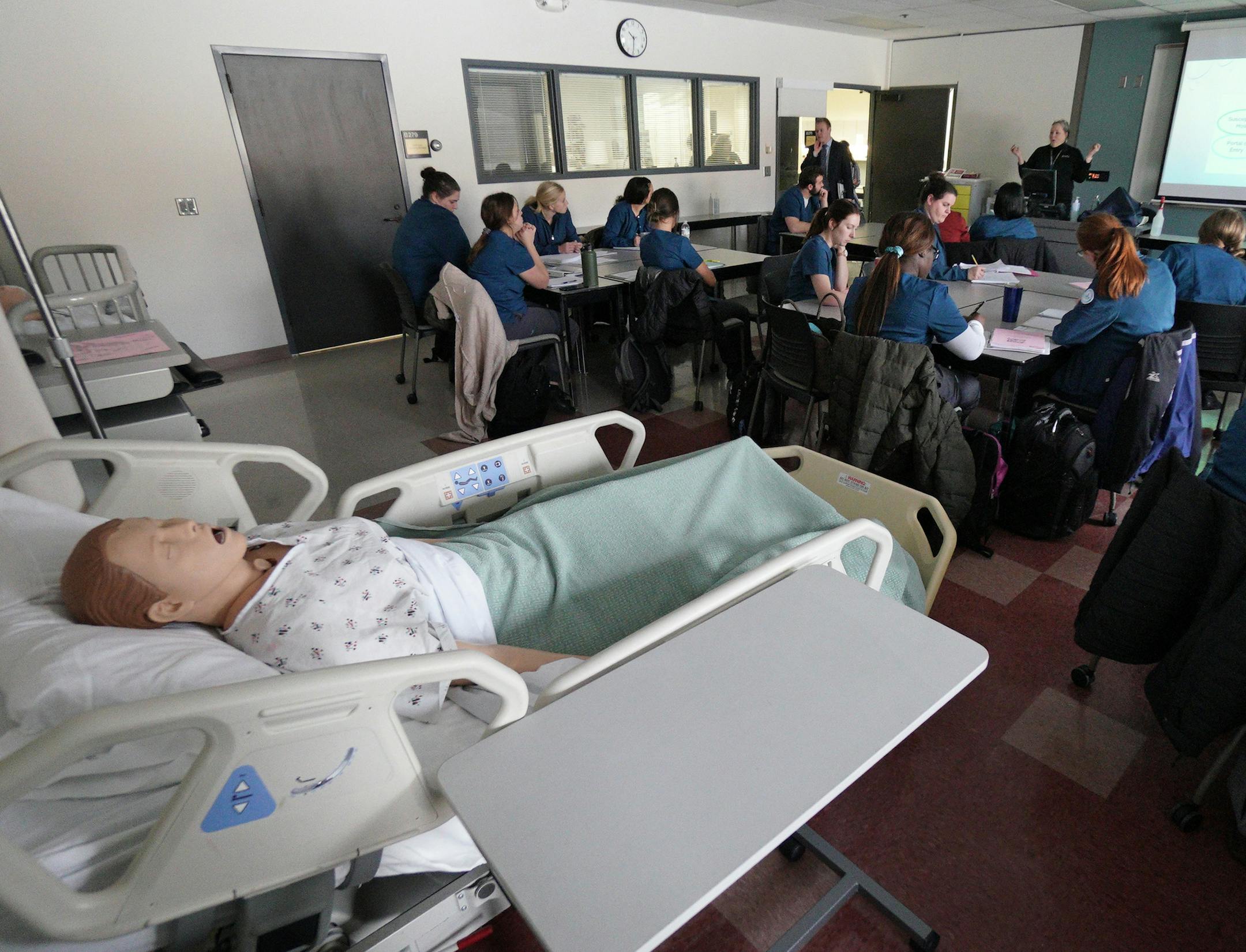 Gov. Tim Walz presented his plan to improve higher education infrastructure across the state, in the third stage of his public works proposal rollout. The governor visited the aging and crowded Anoka-Ramsey Community College Nursing school on Monday making his pitch for borrowing big to cover the needs of the state's universities and colleges. ]
brian.peterson@startribune.com
Anoka, MN Monday, January 13, 2020