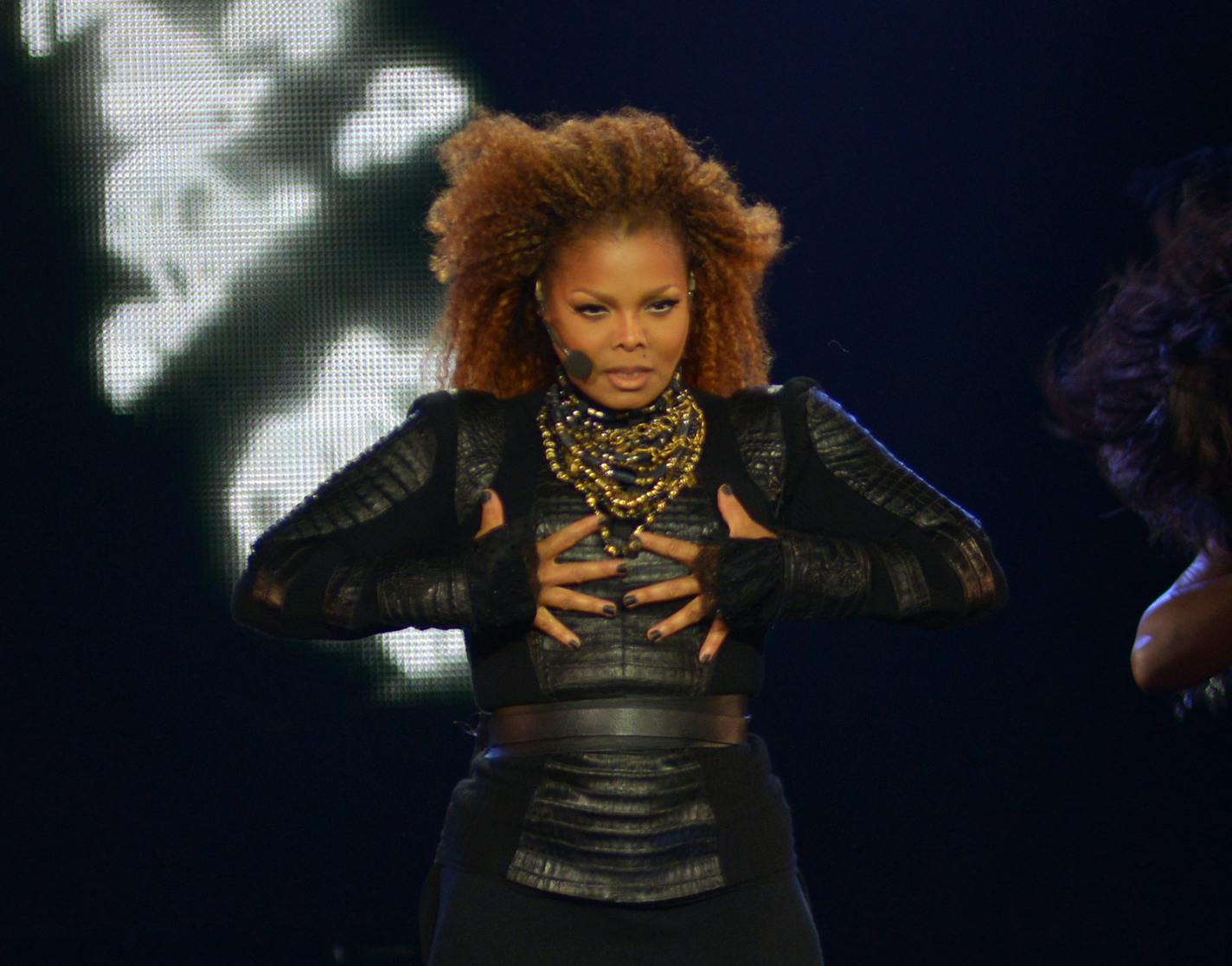 Multi-platinum selling artist, Janet Jackson, performs "Nasty" early in her 32 songs set of the Unbreakable World Tour Sunday night at the Target Center. ] (SPECIAL TO THE STAR TRIBUNE/BRE McGEE) **Janet Jackson