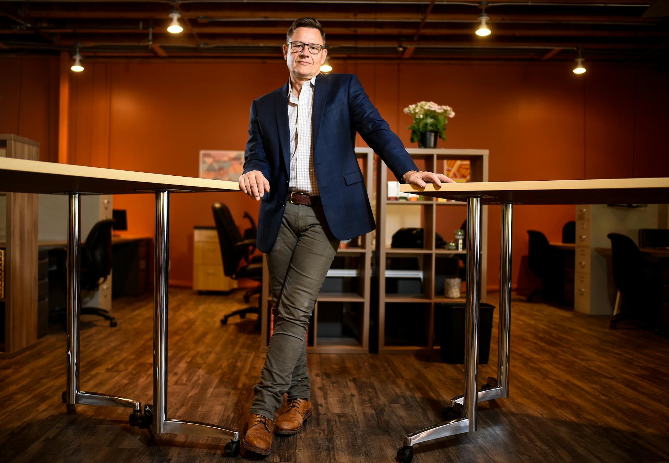 Ad veteran Mike Lescarbeau was photographed Friday, May 18, 2018 in Hopkins. ] AARON LAVINSKY ï aaron.lavinsky@startribune.com Ad veteran Mike Lescarbeau, who has headed Minneapolis ad agency Carmichael Lynch for years, is retiring from the advertising industry. He is starting his own business diversity consultancy. Lescarbeau was photographed on Friday, May 18, 2018 at The Commons in Hopkins, a cooperative workspace he is now working out of.