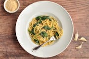 Spaghetti with Olive Oil, Garlic and Spinach. Credit Meredith Deeds, Special to the Star Tribune