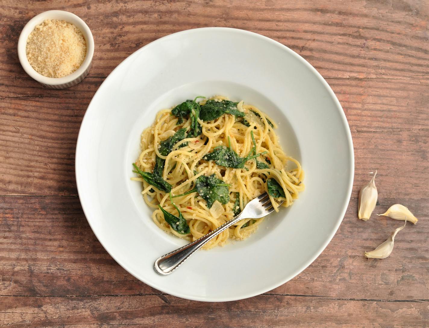 Spaghetti with Olive Oil, Garlic and Spinach. Credit Meredith Deeds, Special to the Star Tribune