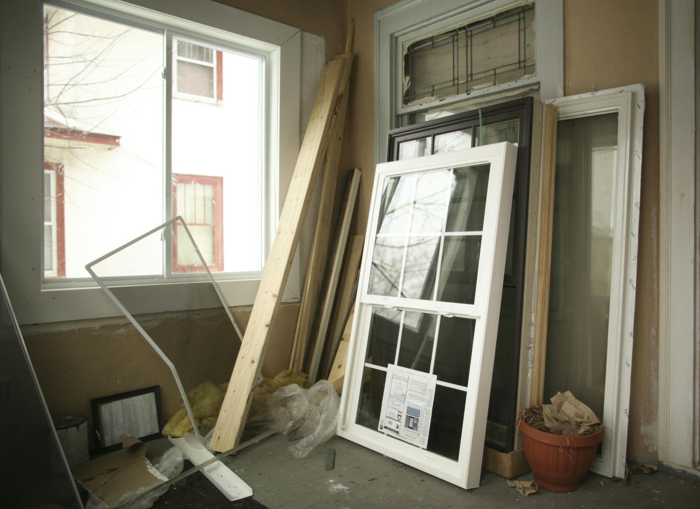 New windows on the front porch of one of Mahmoud Khan's rental properties on Oliver Ave. N. in north Minneapolis Monday afternoon. After making repairs ordered by the city he says he's in the process of replacing many of the windows in the home. ] JEFF WHEELER &#xef; jeff.wheeler@startribune.com Landlord Mahmoud Khan, who owns dozens of properties on the North Side, may finally lose his licenses after years of sparring with the city. Mahmoud Khan showed a couple of his properties Monday afternoo