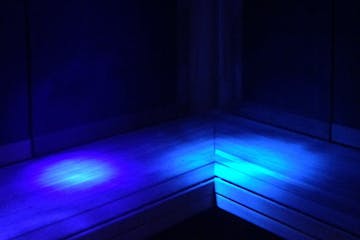 The infared sauna at Awaken wellness spa.