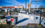 A tiny parklet on the corner of Rice and Larpenteur in St. Paul on Nov. 23. The forgotten corners of three cities, St. Paul, Roseville and Maplewood, 