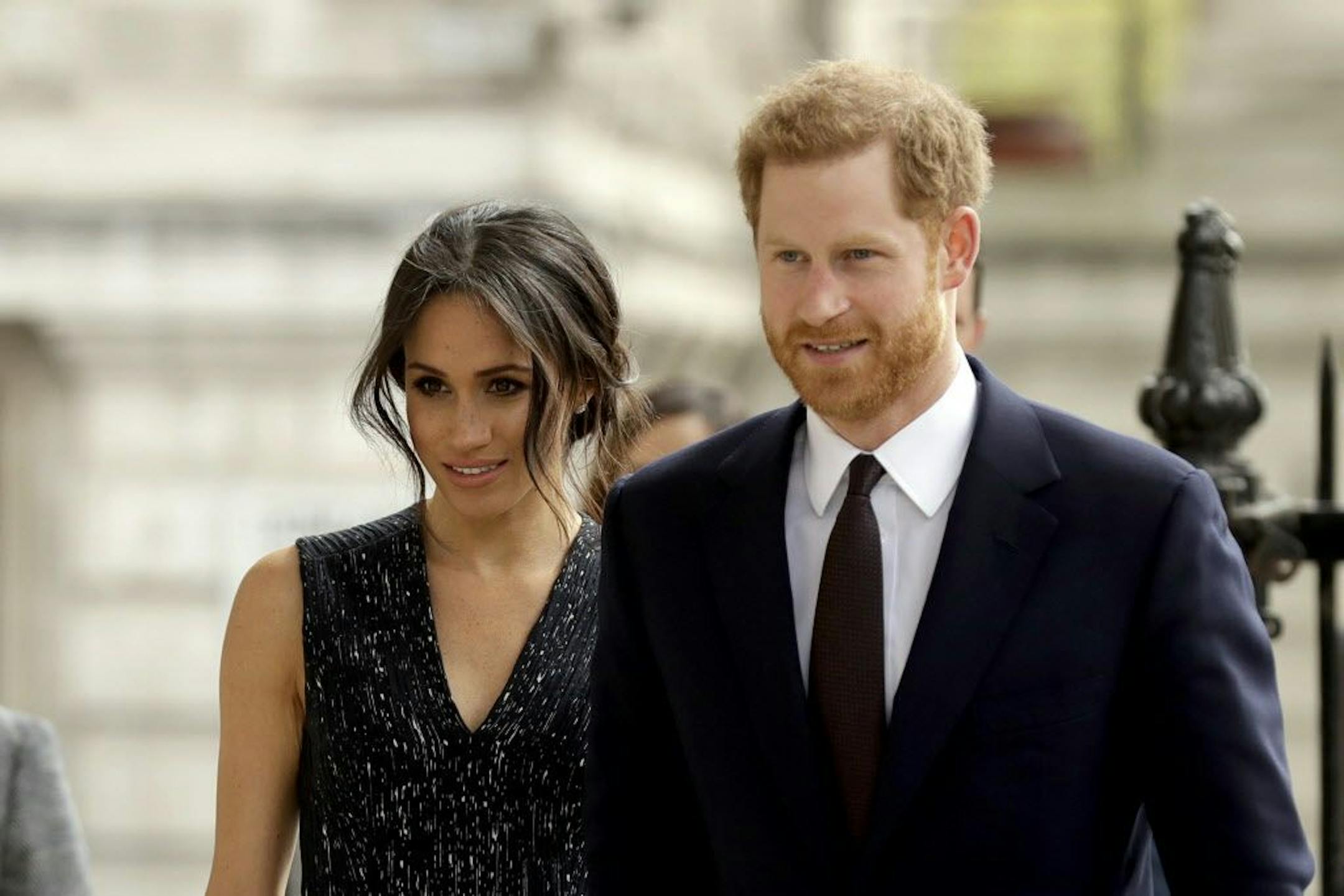 Britain's Prince Harry and his fiancee Meghan Markle.