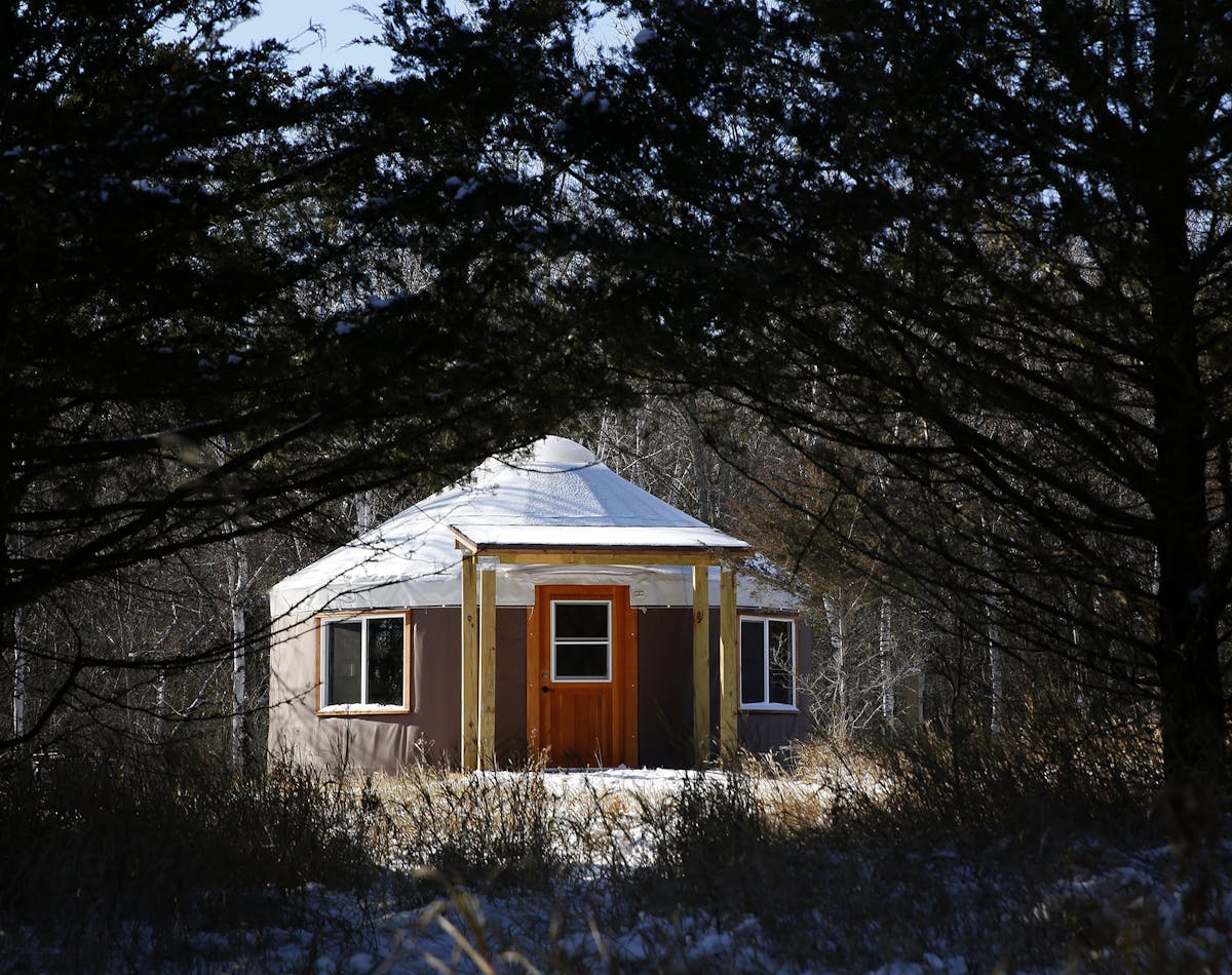 One of the two new yurts at Afton State Park in Hastings seen on Friday, November 14, 2014. The two yurts in the park will be available for rent in ap