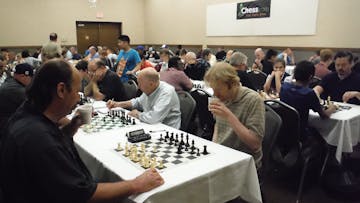 Grandmaster Bryan Smith (center, foreground) is registered to play again in the Twin Ports Open in Superior, Wis.