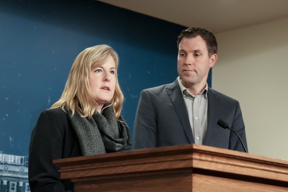 House Speaker Melissa Hortman, DFL-Brooklyn Park, and House Majority Leader Jamie Long, DFL-Minneapolis, talk about how the House might manage a 67-67 tie on Wednesday, Nov. 6.