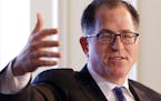 FILE- In this Nov. 28, 2017, file photo, Dell Technologies Chairman and CEO Michael Dell speaks at a Boston College Chief Executives Club luncheon in 