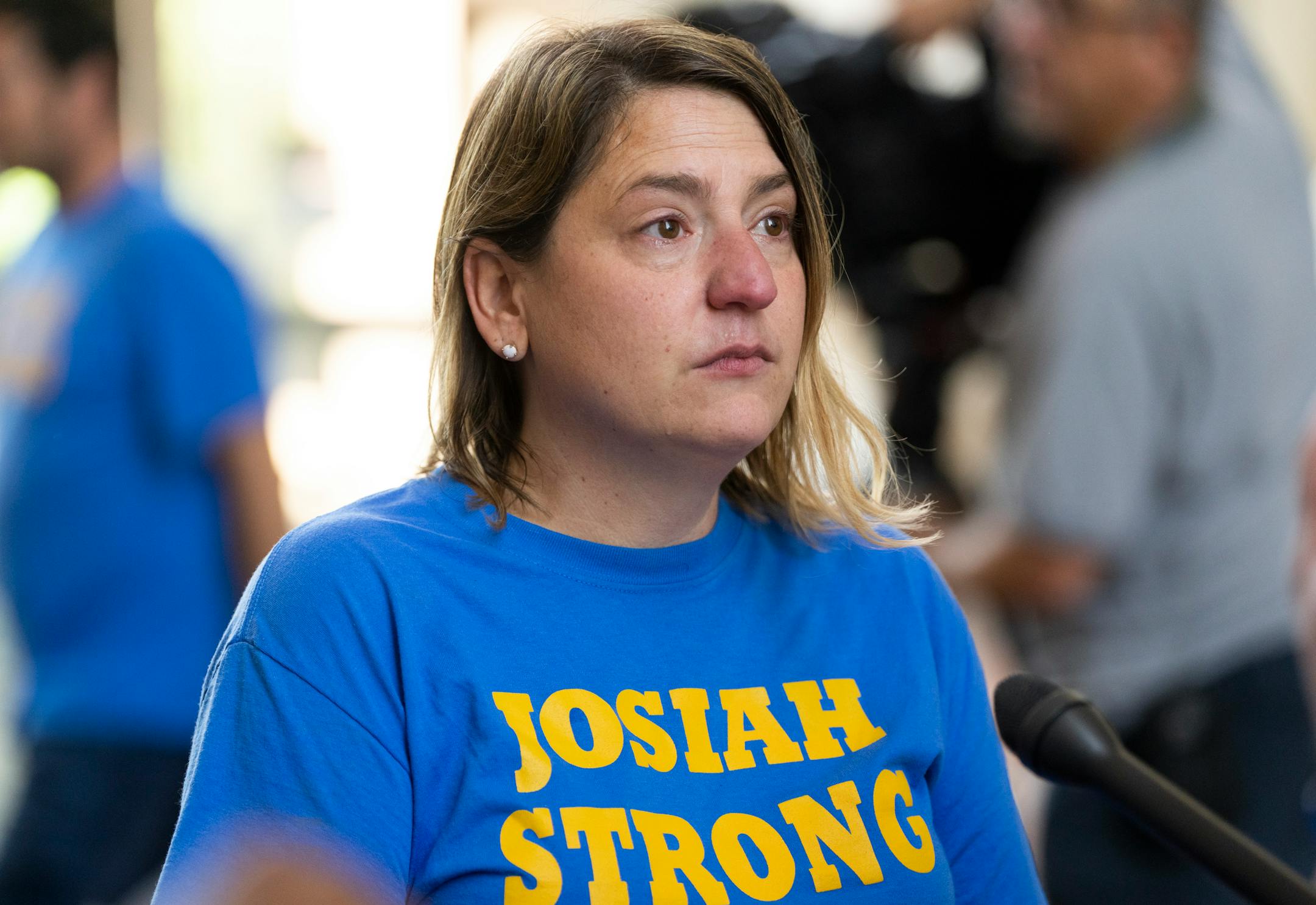 Josiah Oakley's mother Desiree Oakley after the sentencing for Sylvester Vaughn.