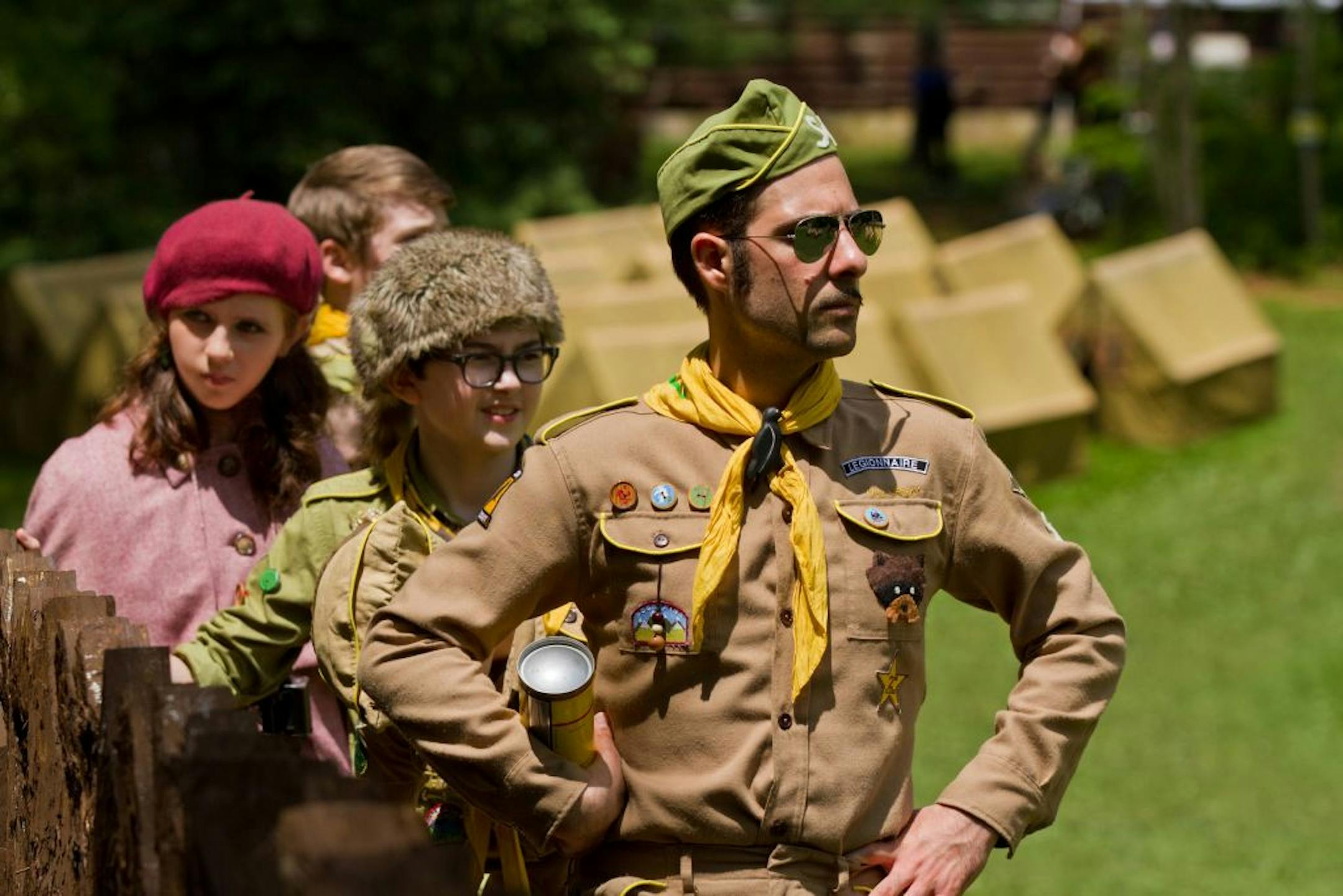 Kara Hayward, left, Jared Gilman and Jason Schwartzman in "Moonrise Kingdom."