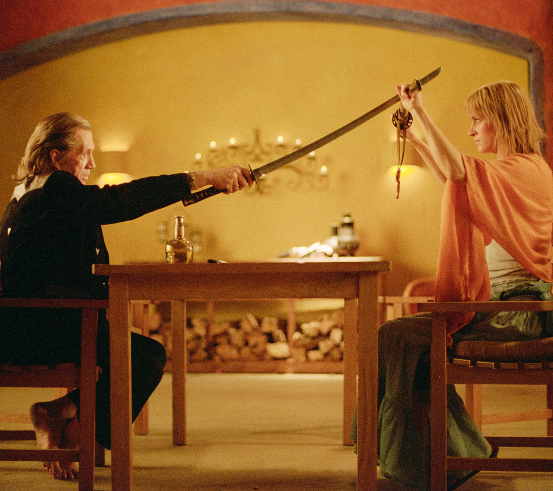 David Carradine & Uma Thurman in Quentin Tarantino's KILL BILL - VOL. 2 [credit: Andrew Cooper/ Miramax Films]