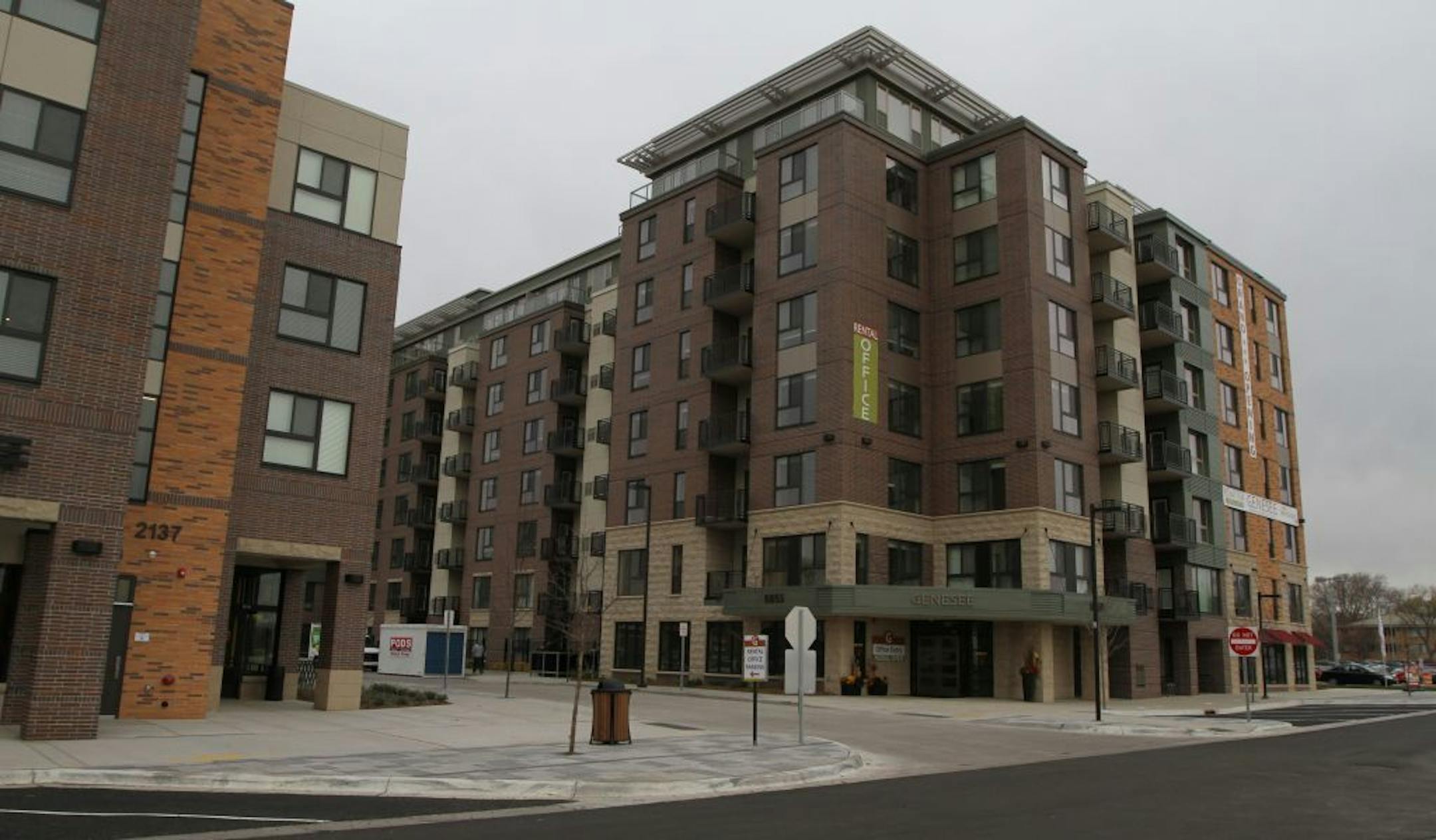 The new Genesee apartments in Bloomington on 11/2/12.