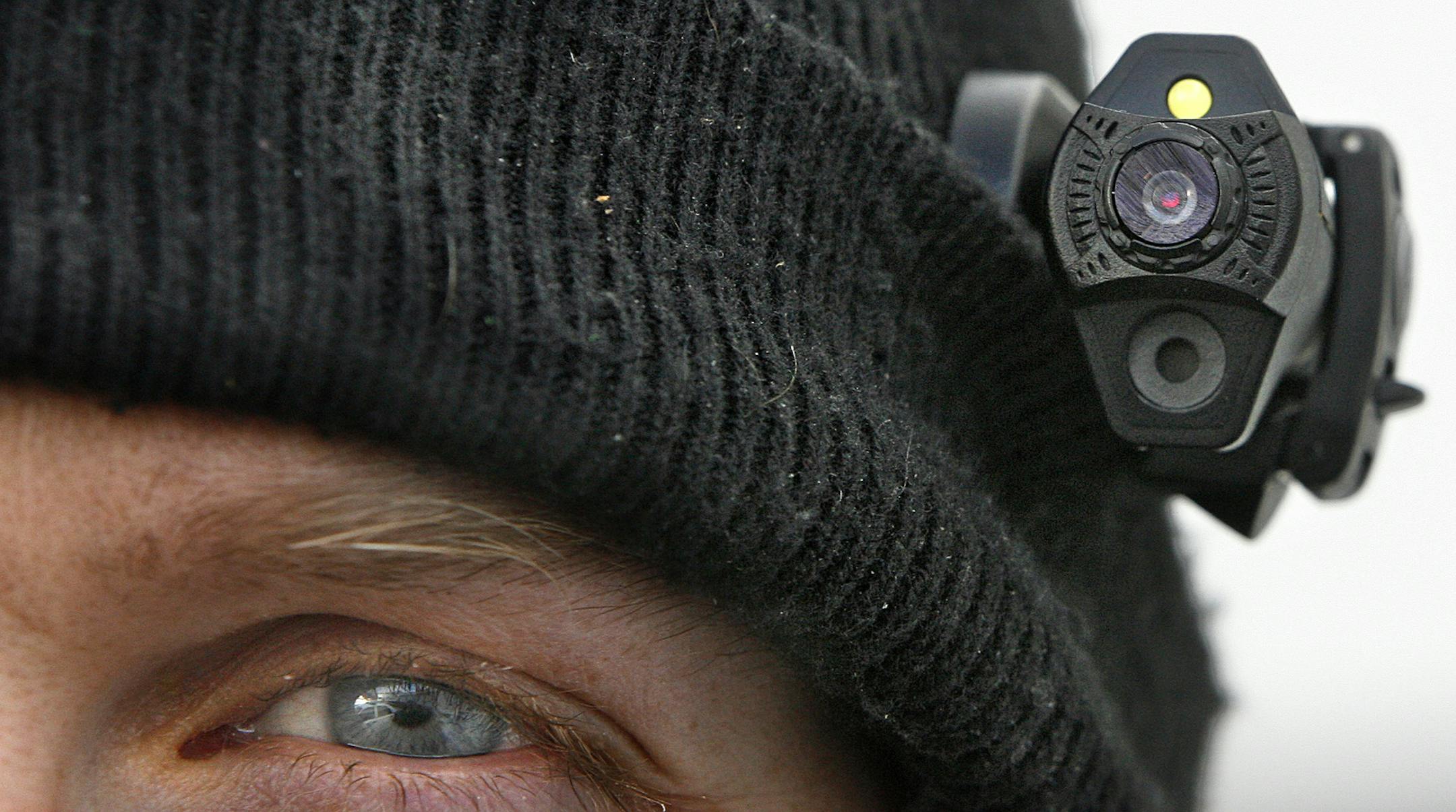 JIM GEHRZ &#x201a;&#xc4;&#xa2; jgehrz@startribune.comBurnsville/December 1, 2010/12:30 PMSome officers with the Burnsville Police Department are wearing tiny cameras which allow them to record traffic stops and calls while on patrol. IN THIS PHOTO:]Officer Chris Biagini said the camera employs a 30-second buffer, which allows an officer to press a button and begin recording a scene, with the start of the recording starting 30 seconds previous. The data is stored on a digital recorder and later s