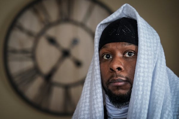 Myon Burrell at his home in Minneapolis, shortly after being released from prison in 2020.