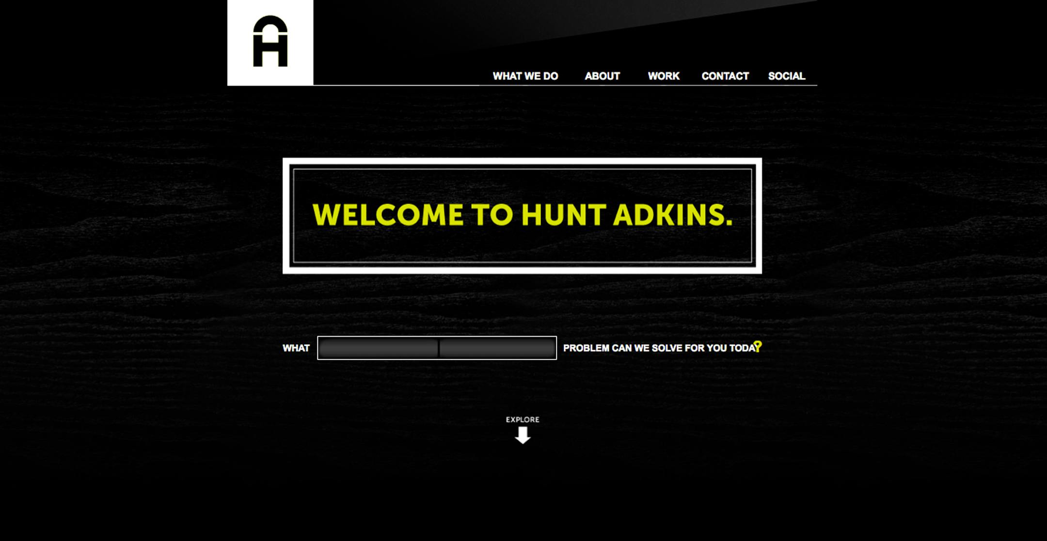 A screen shot of the mirrored Hunt Adkins website, now existing with a ".net" suffix. A savvy searcher would notice the fake site's address has a hyphen between Hunt and Adkins.