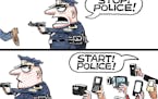 Sack cartoon: The police