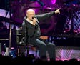 Phil Collins performs in concert during his "Not Dead Yet Tour" at The Wells Fargo Center on Monday, Oct. 8, 2018, in Philadelphia.