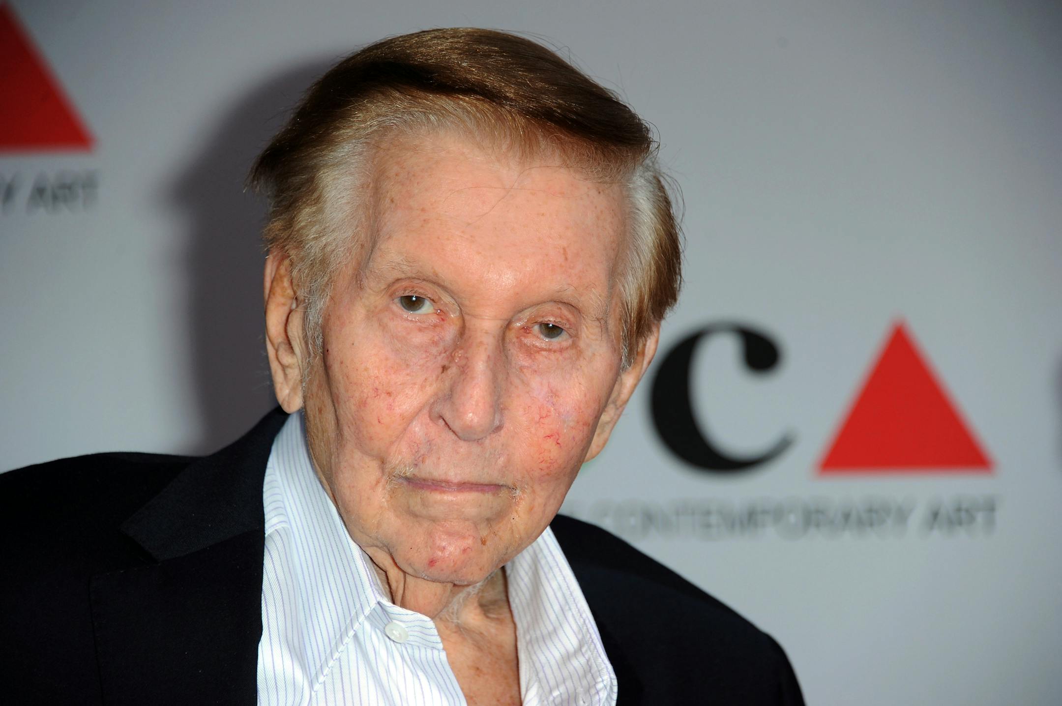 FILE - In this April 20, 2013, file photo, media mogul Sumner Redstone arrives at the 2013 MOCA Gala celebrating the opening of the Urs Fischer exhibition at MOCA, in Los Angeles.