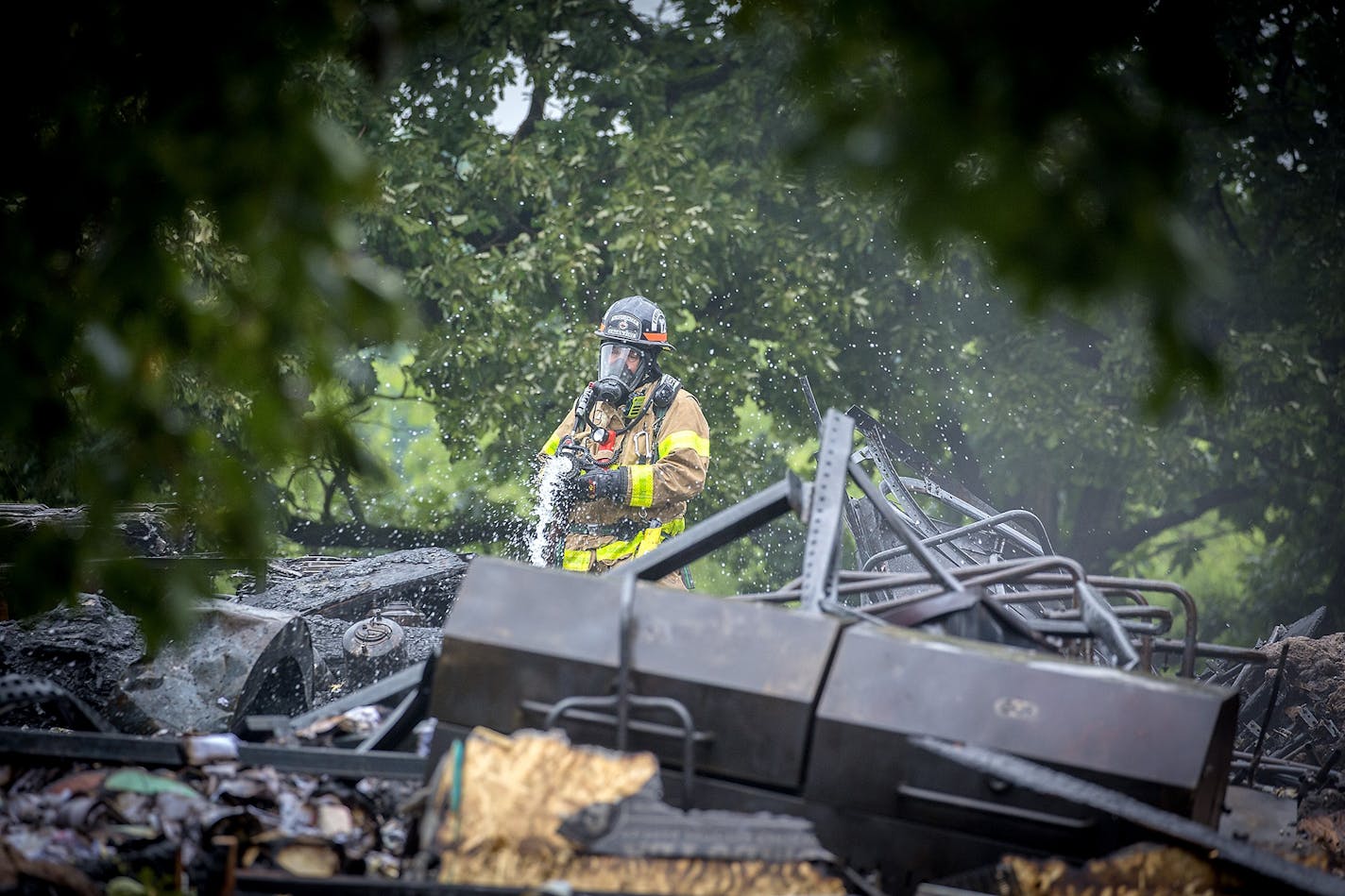 Fire crew from Mendota Heights, Inver Grove Heights, Eagan, and South Metro battled a fire at the Mendakota Country Club that started around 4:30 a.m., Friday, July 13, 2018 in Mendota Heights, MN.