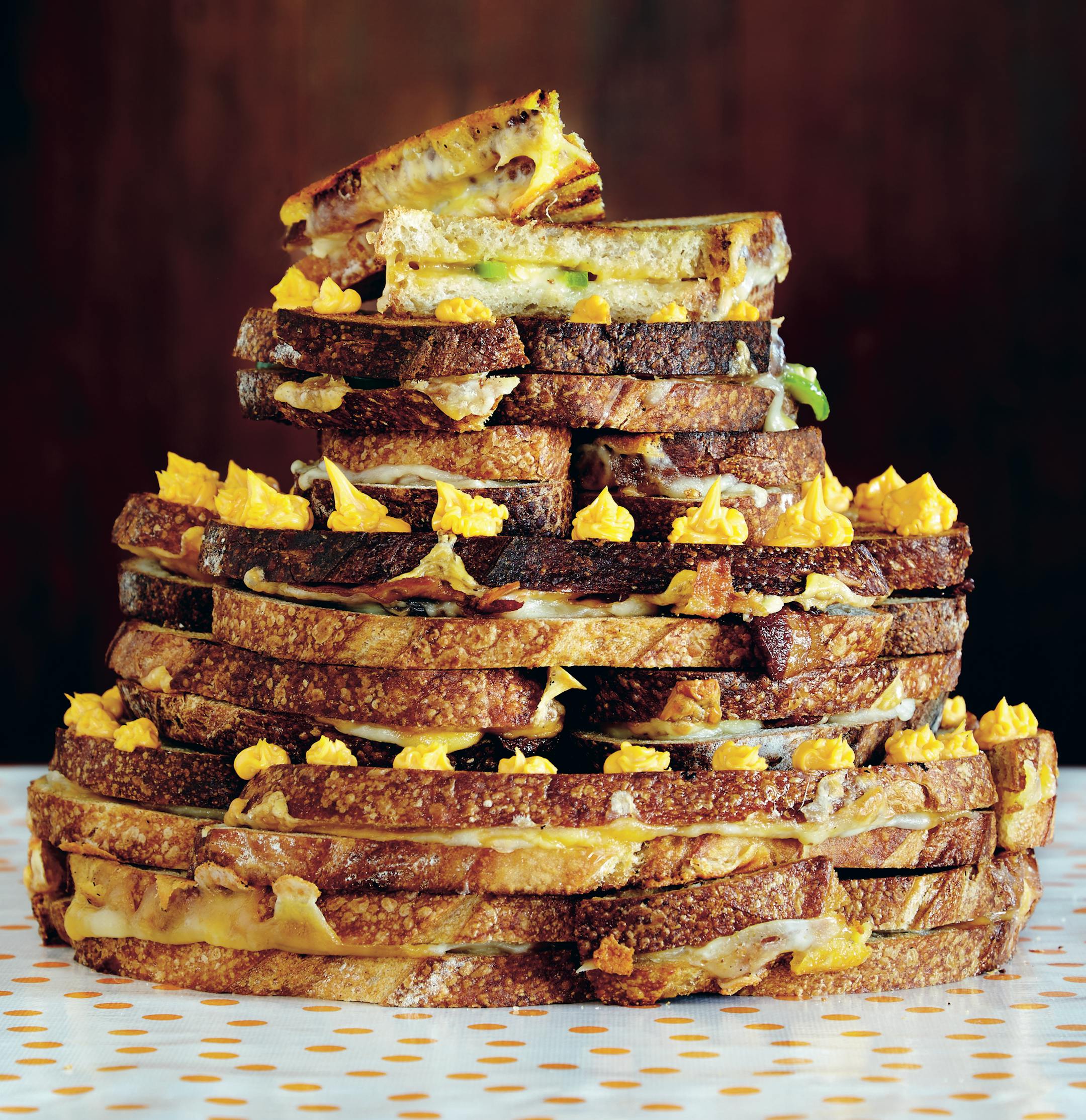 Grilled Cheese Birthday Cake. Photo by Antonis Achilleos.