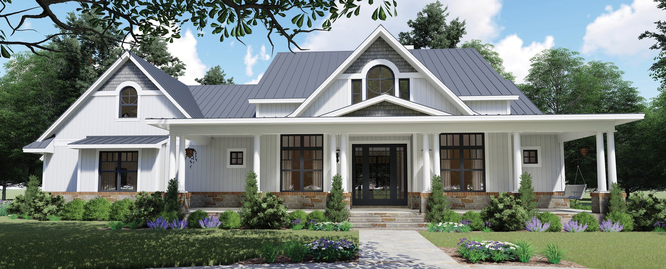 Home plan: Modern farmhouse is airy and bright